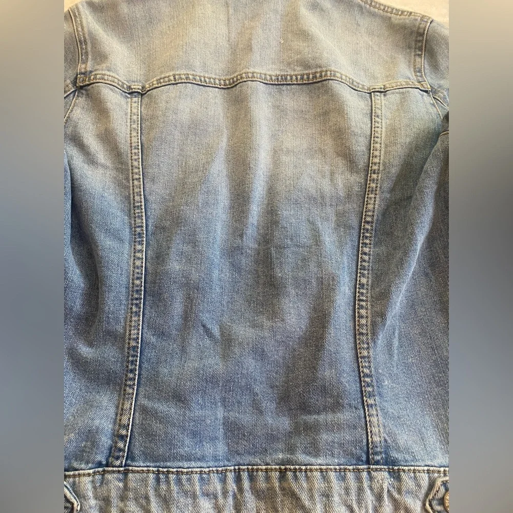 ZARA TRF Authentic Denim Jacket Light Wash Classic Jean Jacket Women SKU344 - Picture 7 of 10